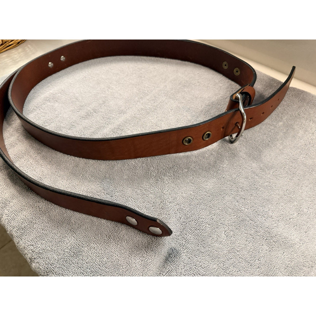 Turtleback Leather Gun Belt Heavy Duty CCW EDC Brown Leather Size ~46 USA Made