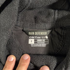 Carhartt Rain Defender Hoodie Mens S Loose Fit Black Logo Sleeve Pullover