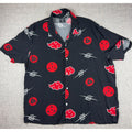 Naruto Shippuden 2007 Viz Media Akatsuki Sharingan Rayon Shirt XL Anime AOP