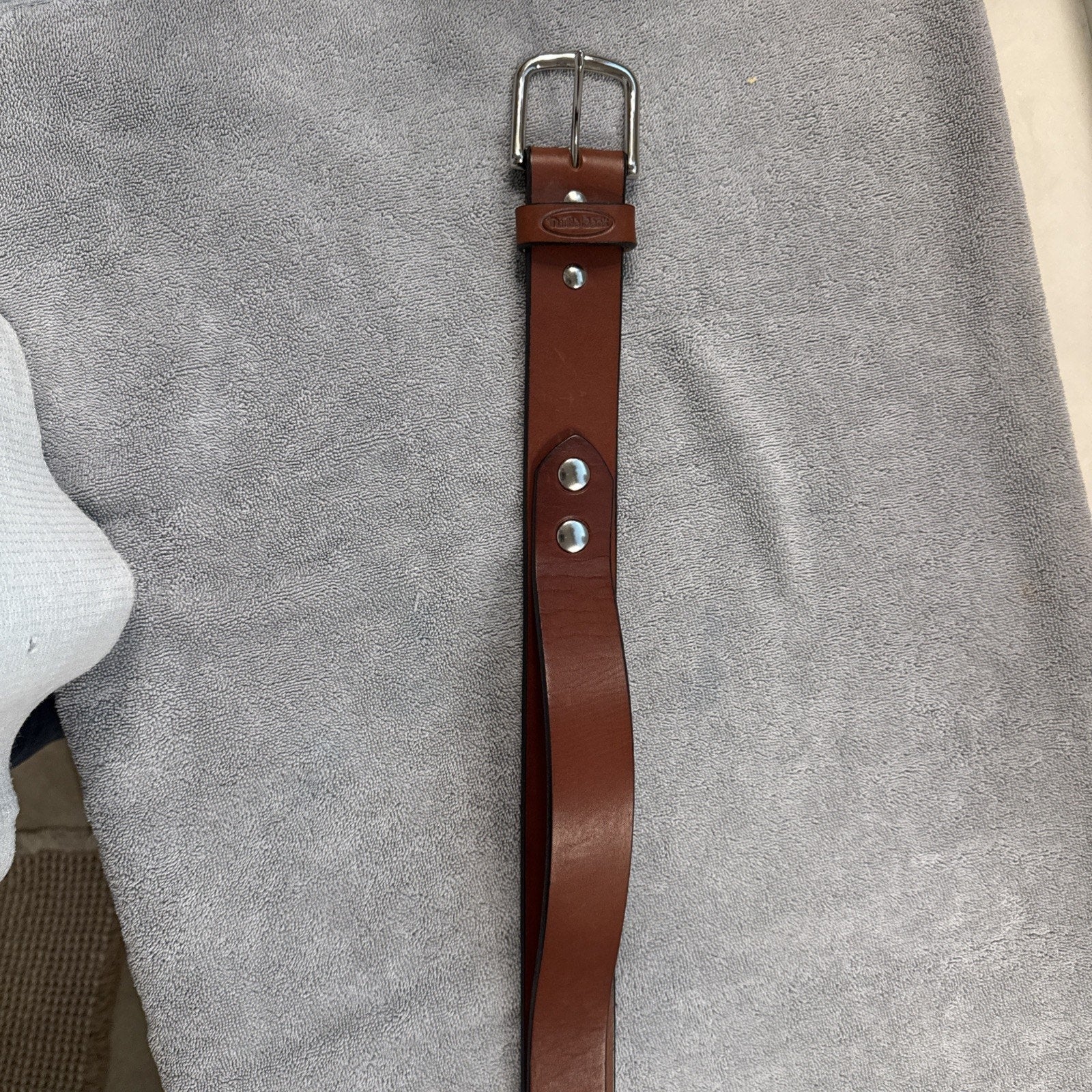 Turtleback Leather Gun Belt Heavy Duty CCW EDC Brown Leather Size ~46 USA Made