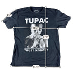 Tupac 2Pac Trust Nobody T Shirt Mens L Black Rap Hip Hop Graphic Tee