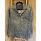 Vintage Disney Store Denim Shirt XL Mickey Minnie Donald Goofy Pluto Embroidered