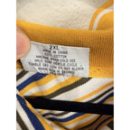 Vintage Y2K Old Skool Urban Wear Striped Polo Shirt Men’s 2XL Street wear