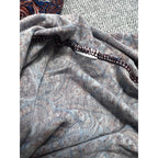 Zara Man Mens XL Paisley Polo Shirt Burgundy Blue Short Sleeve Portugal