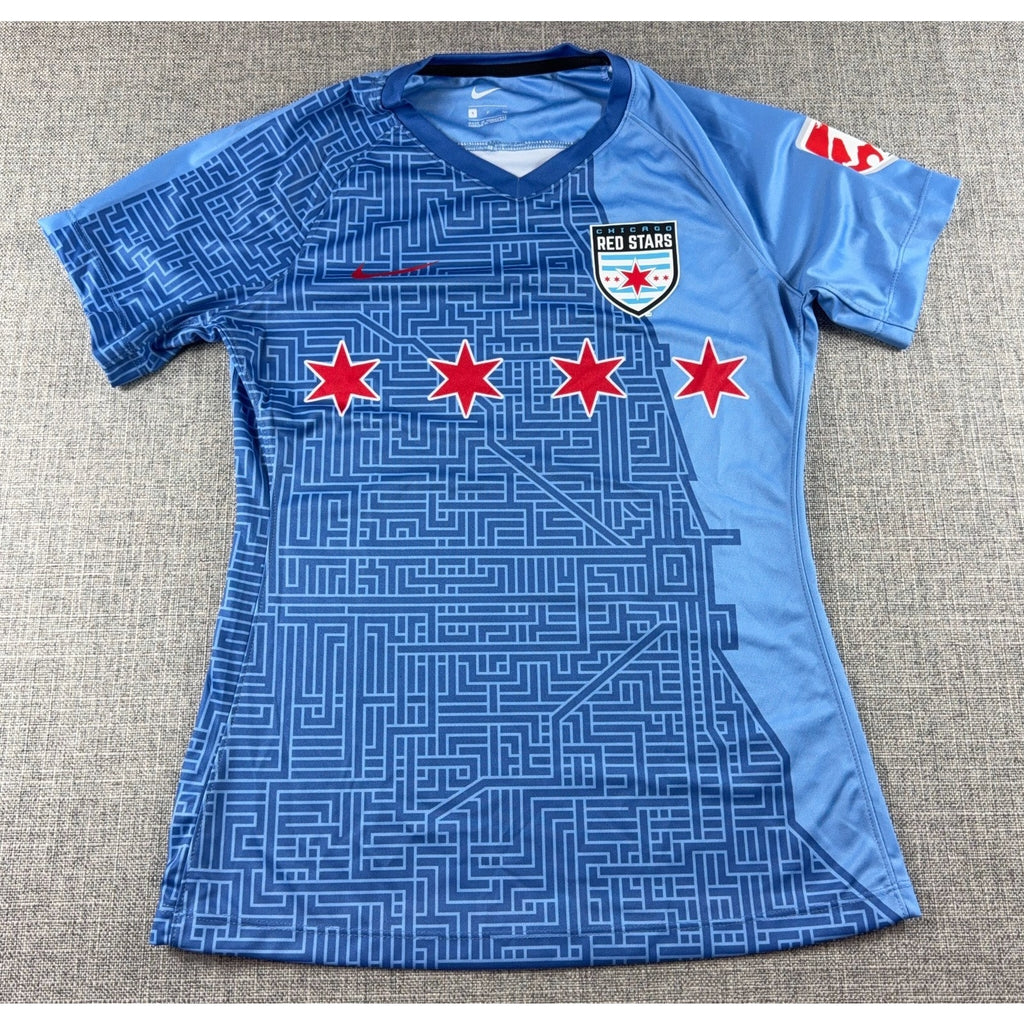 Nike Chicago Red Stars NWSL Jersey Women Small 2020 Blue Soccer Kit
