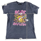 AC/DC Blow Up Your Video T Shirt Mens M Black Distressed Rock Band Graphic Tee
