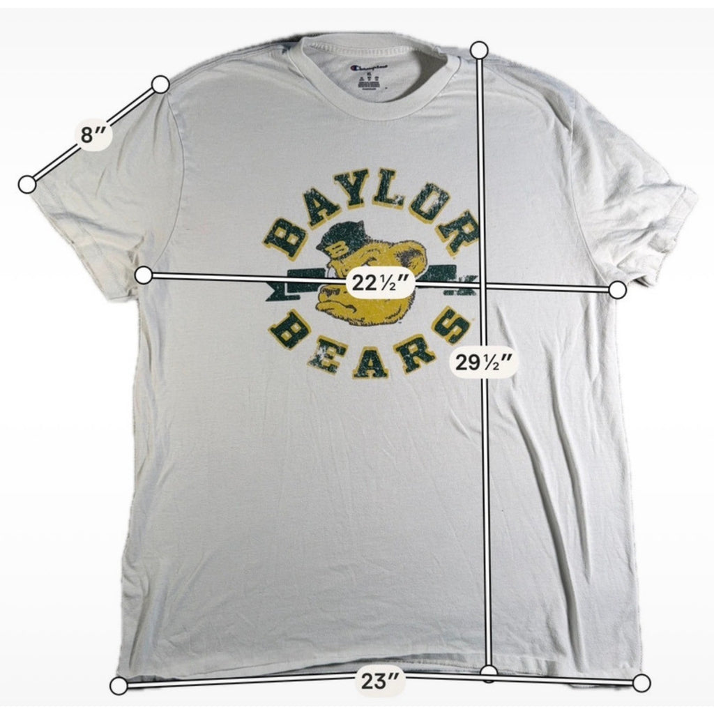 Lot 2 Baylor Bears T Shirts Mens XL Champion University Graphic Tees Green Gold
