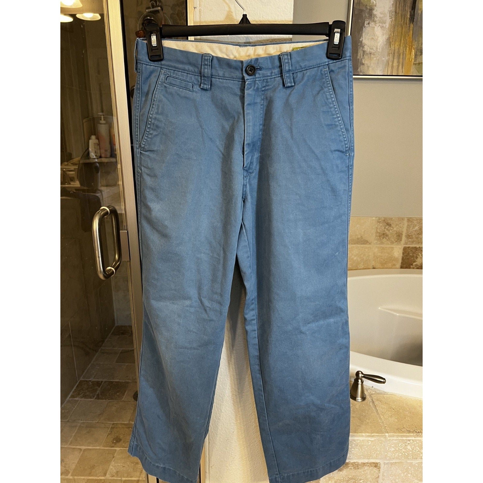 Live Comfortable by LK Men’s Blue Chino Pants 30x30 Cotton Blend Casual Golf Pre
