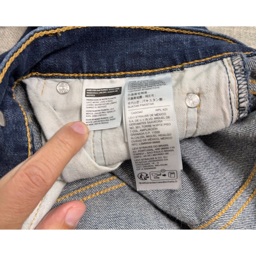 Levi’s 527 Jeans Mens 29x32 Slim Bootcut Dark Wash Blue Denim Stretch 05527-0459