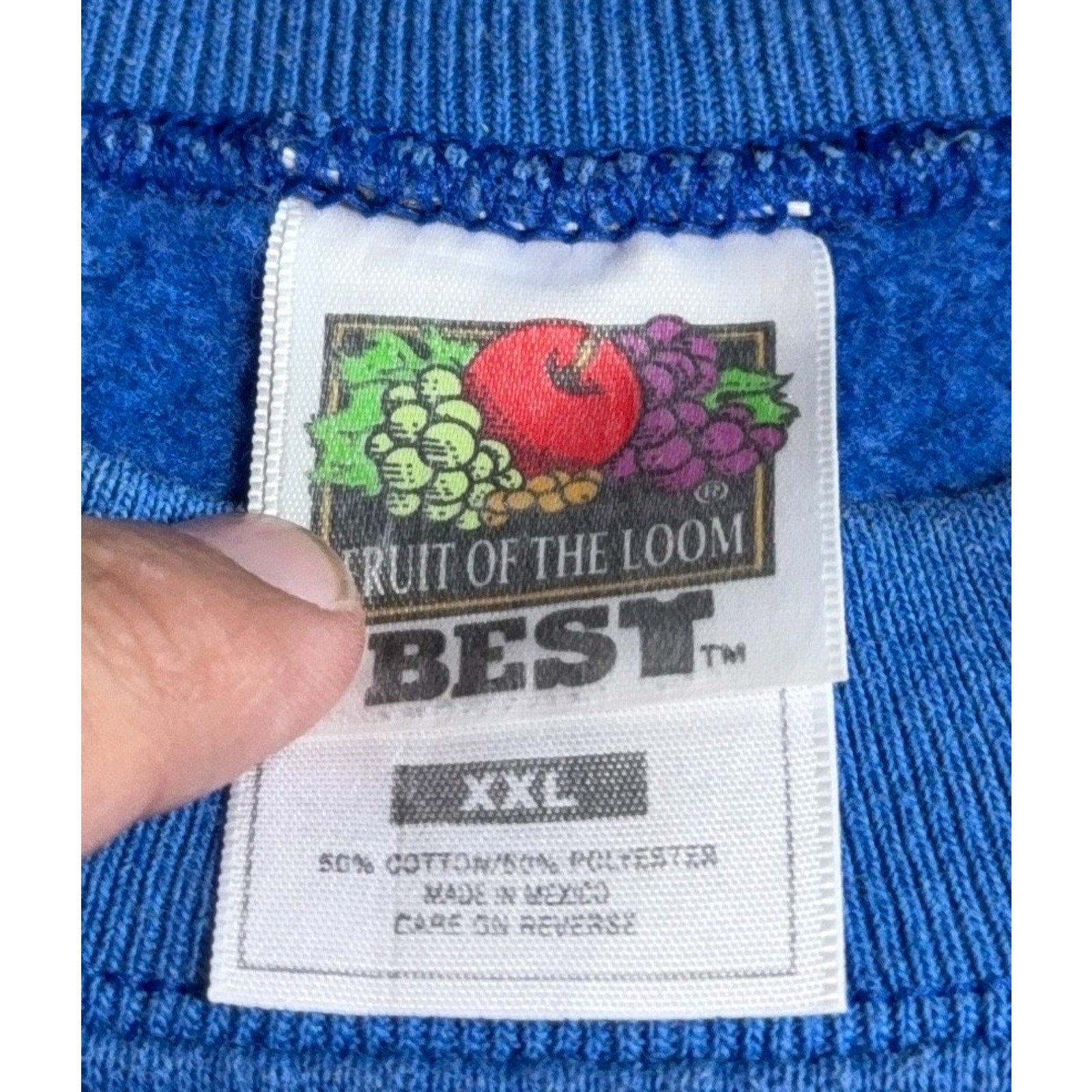 Krewe of Eve Mardi Gras Sweatshirt XXL Mandeville Louisiana Embroidered Blue