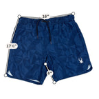 Spyder Swim Trunks Mens M Navy Geometric Lined Drawstring Shorts Flaw
