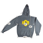 Champion UCO University Central Oklahoma Hoodie Mens M Gray Chenille Logo Pullov