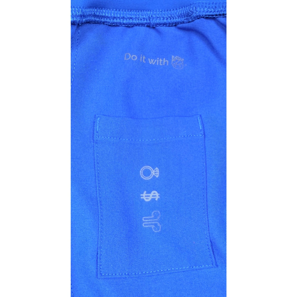 FIGS Kade Cargo Scrub Pants Women XL Petite Royal Blue Straight Leg 1000219