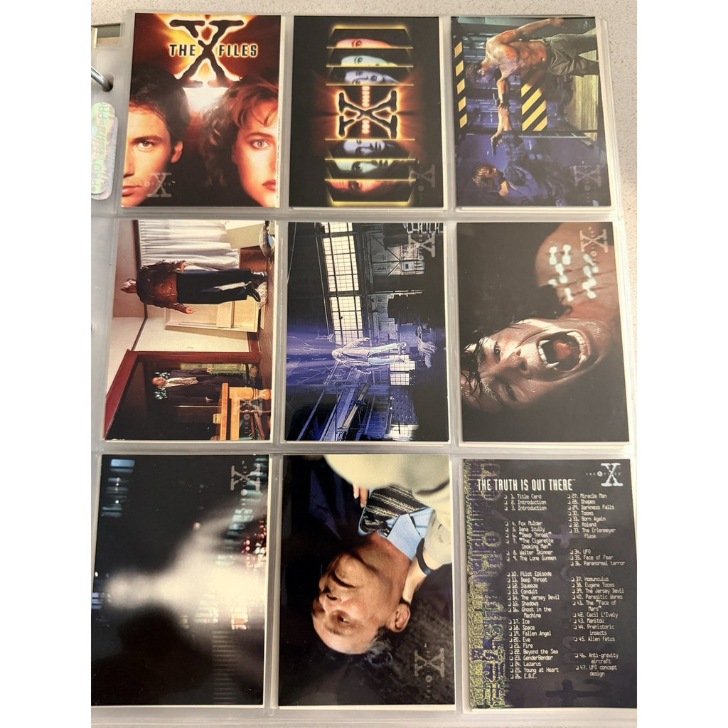 NEAR COMPLETE 1995 TOPPS THE X-FILES CARD SET + INSERTS • LOT • MULDER SCULLY