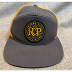 Rodeo City Provisions Richardson Trucker Hat Snapback Gray Gold Mesh Patch Cap