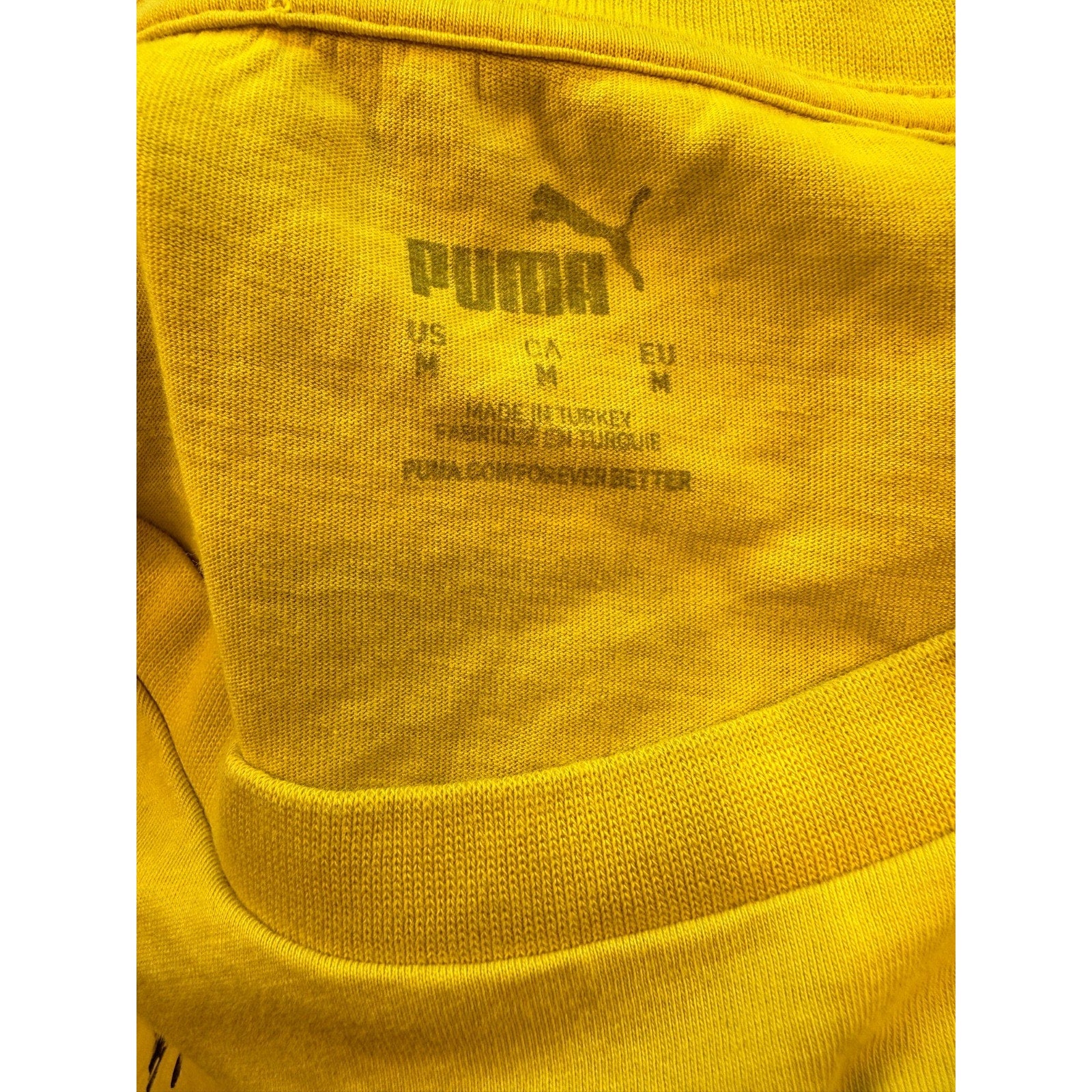Puma Borussia Dortmund BVB 09 Yellow Soccer Football T Shirt Men M Bundesliga