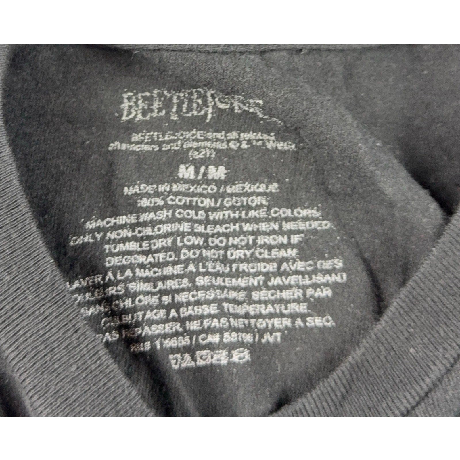 Beetlejuice Lydia Deetz Long Sleeve Shirt M Dark Room Black Goth Horror Tee