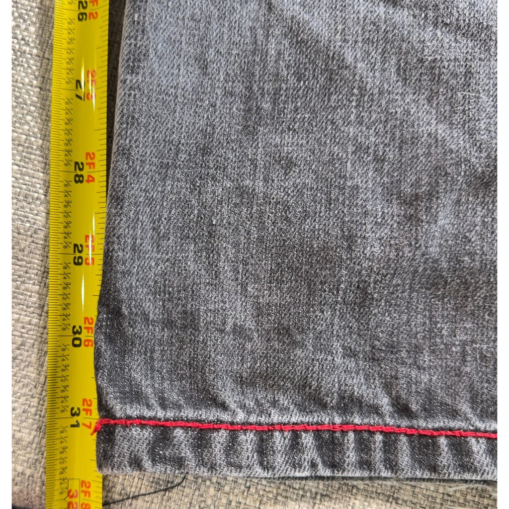 Coogi Australia Jeans Mens 42x35 Gray Baggy Y2K Hip Hop Embroidered Denim