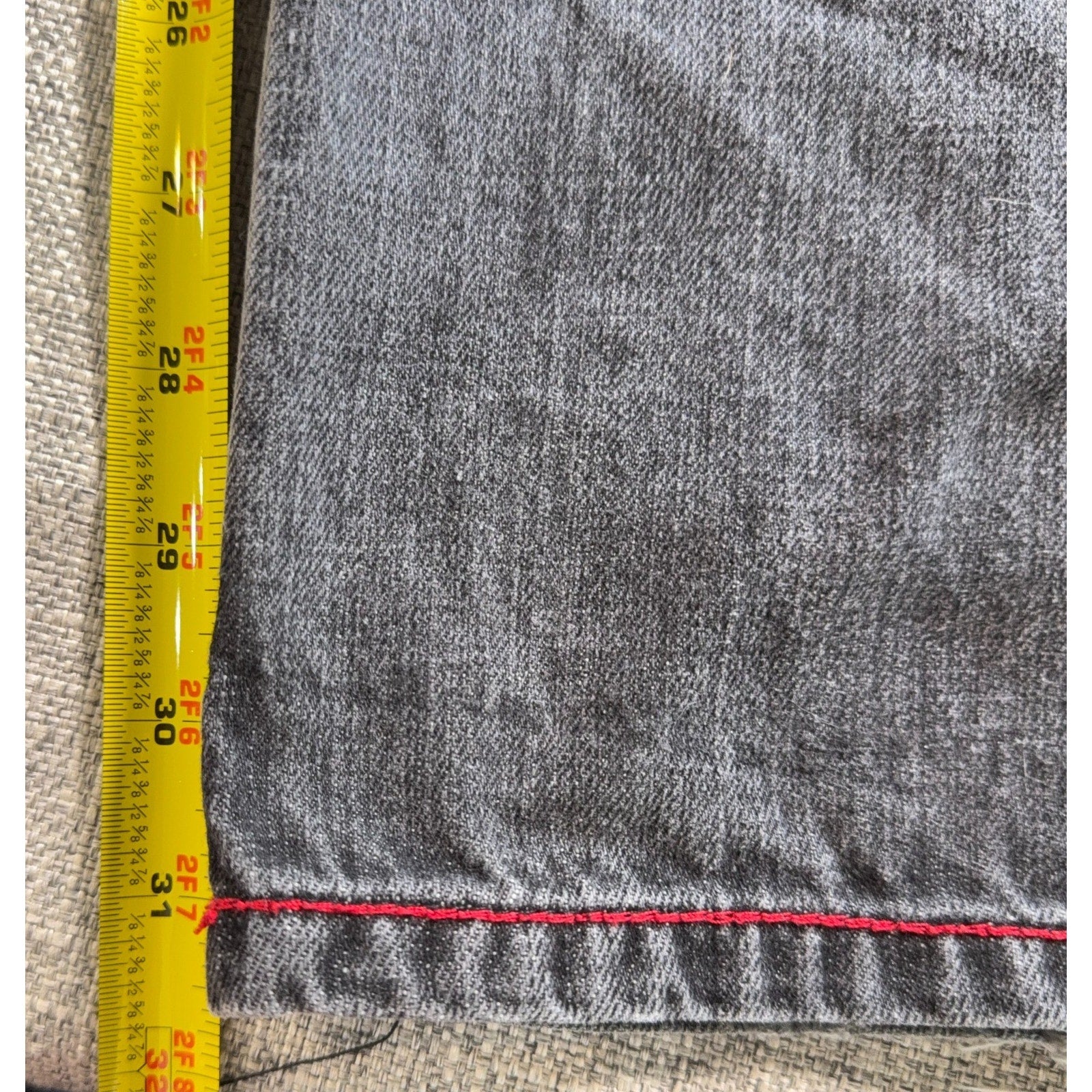Coogi Australia Jeans Mens 42x35 Gray Baggy Y2K Hip Hop Embroidered Denim