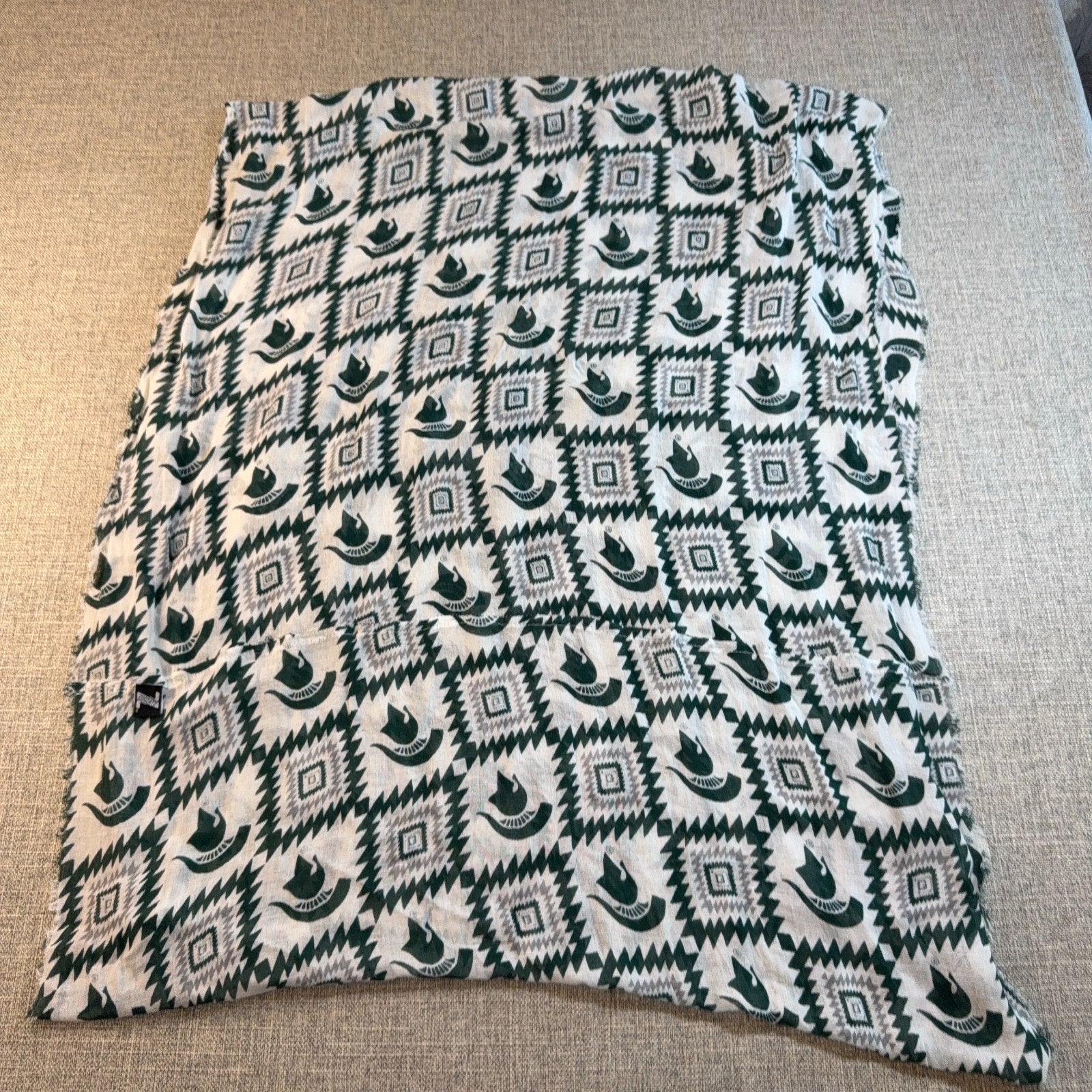 Michigan State Spartans MSU Infinity Scarf Green Gray Geometric NCAA