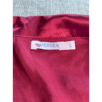 MERSEA Burgundy Satin Pajama Lounge Top Size L