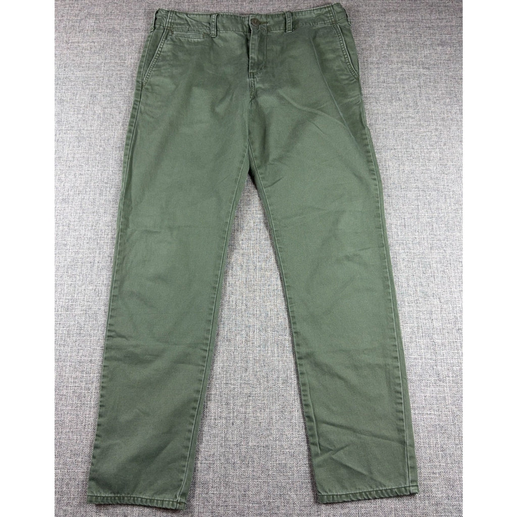 Denim & Supply Ralph Lauren Mens 29 Olive Green Chino Pants Cotton Straight