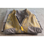 Annika Cutter & Buck Jacket Womens Small Petite Gray Yellow Full
