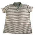 Mizzen+Main Polo Shirt Mens XXL Trim Green Cactus Print Golf Performance