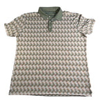 Mizzen+Main Polo Shirt Mens XXL Trim Green Cactus Print Golf Performance
