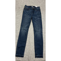 J.Crew Women's Size 26 Dark Wash Slim Jeans Raw Frayed Hem 28.5 Inseam