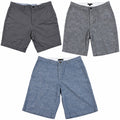 Banana Republic Mens Shorts Lot of 3 Charcoal Gray Linen Textured Blue 33W
