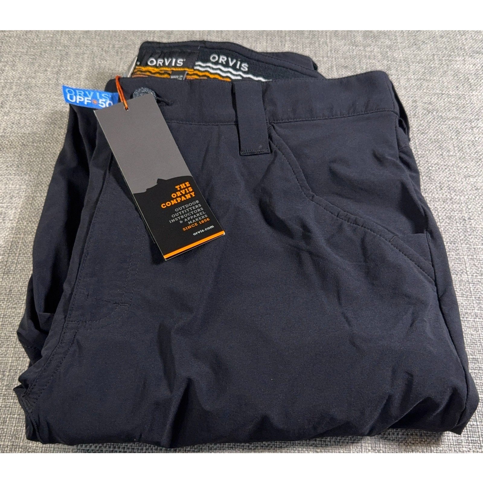 Orvis Men’s Sz 32UPF 50 Outdoor Performance Pants NWT Navy Tech Hiking Fishing