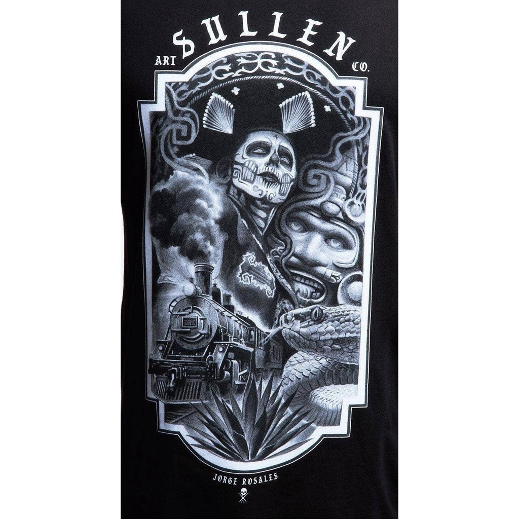 Sullen Rosales Premium T Shirt Mens 2XL Black Day of Dead Train NWT
