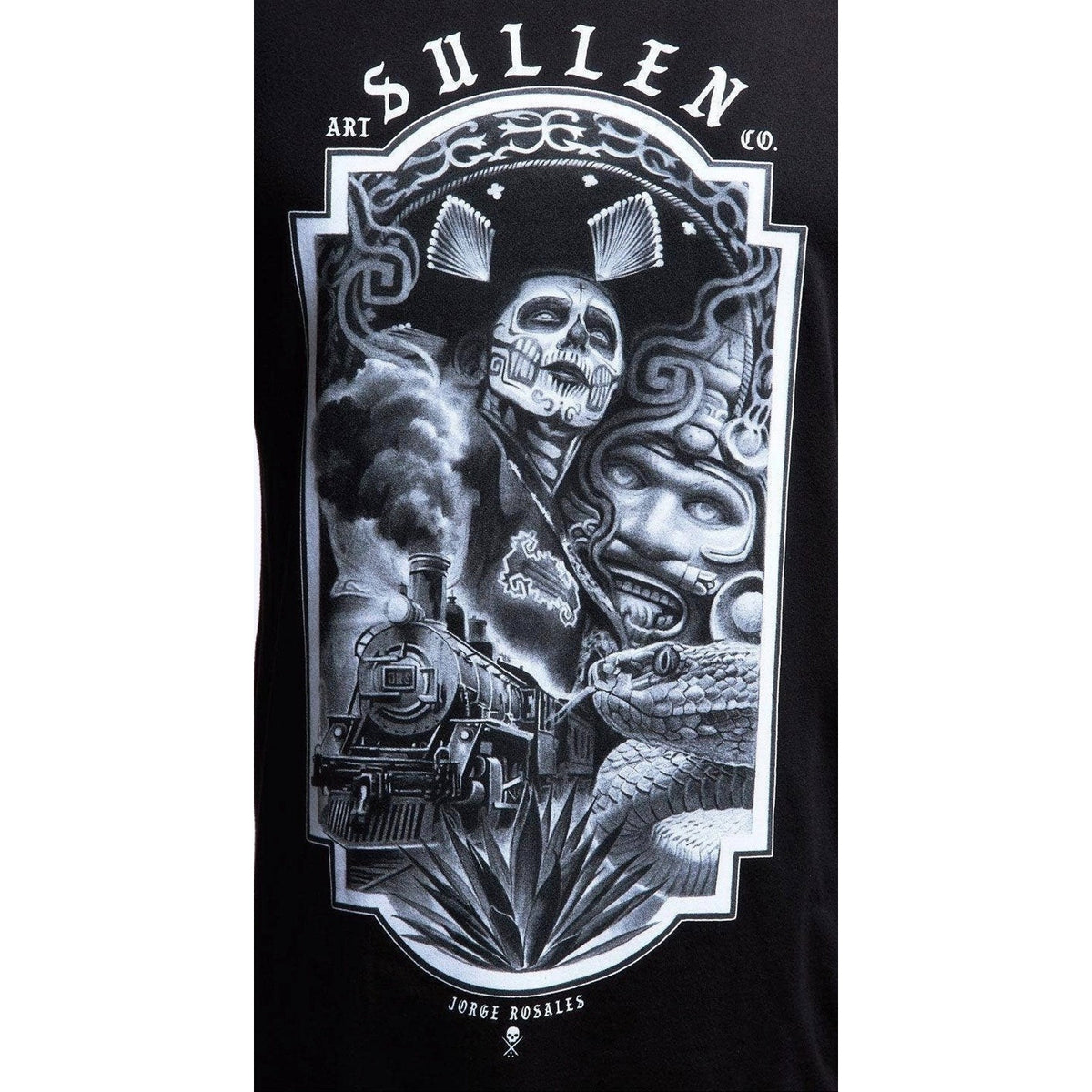 Sullen Rosales Premium T Shirt Mens 2XL Black Day of Dead Train NWT