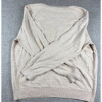 J Crew Mercantile Sweater Mens XL Oatmeal Beige 100% Cotton Crewneck Raglan