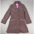 Original Penguin Munsingwear Womens M Brown Double Breasted Mod Coat Y2K Retro