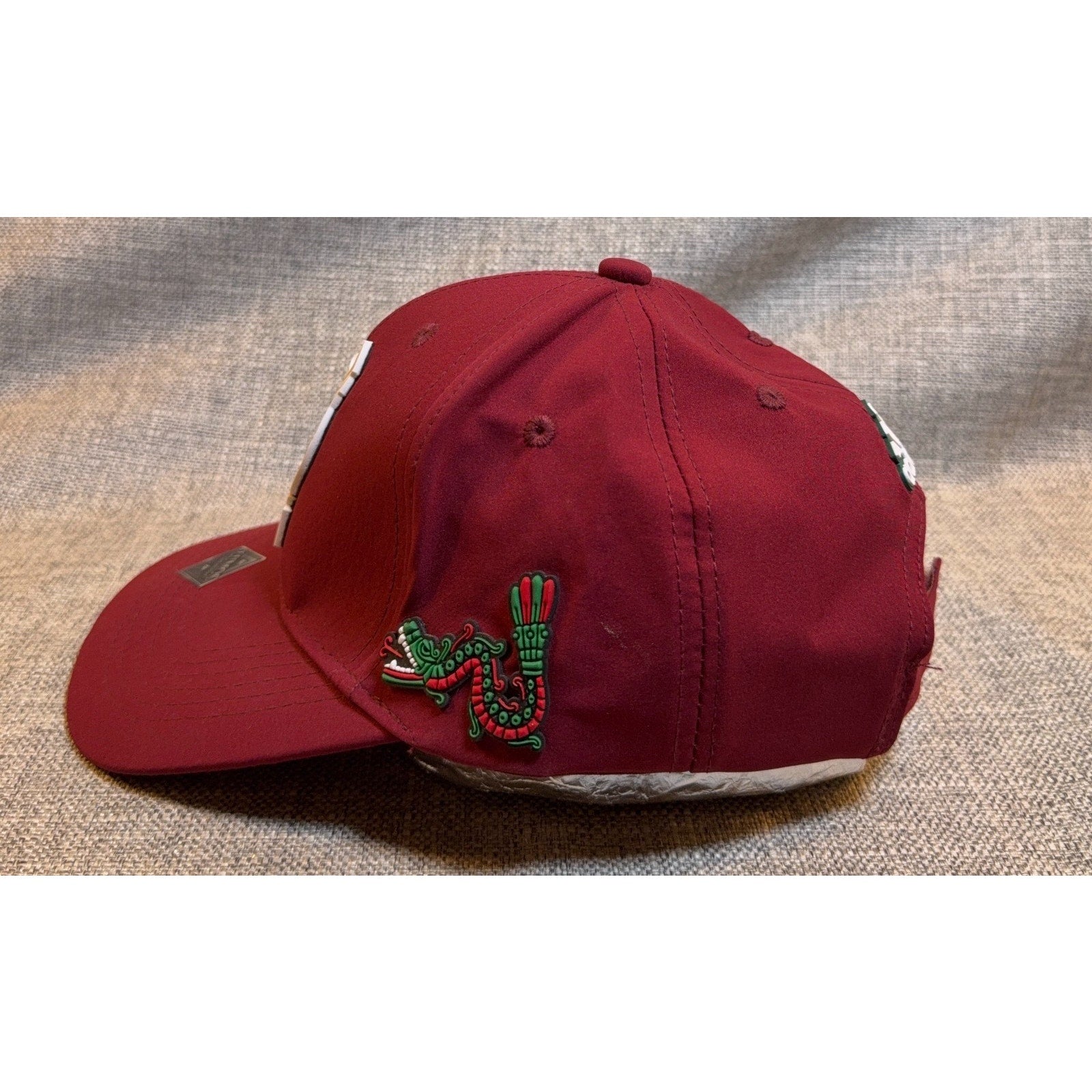 Mexico Soccer Hat Lumos Maroon Eagle Aztec Quetzalcoatl Adjustable Cap