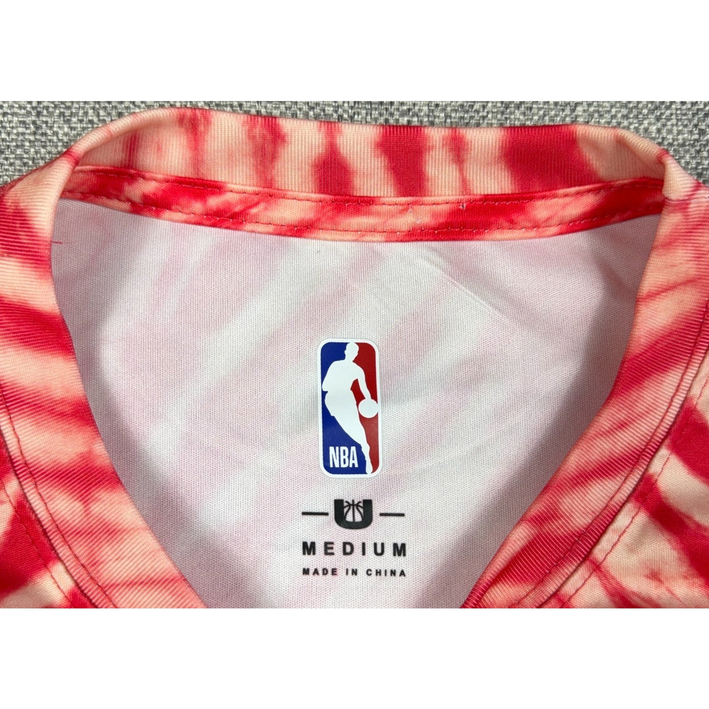 Chicago Bulls Ultra Game Tie Dye Graphic T Shirt Mens M Red NBA 66 AOP