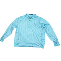 B Draddy Mens XXL Golf Quarter Zip Pullover Aqua Blue Performance Pockets