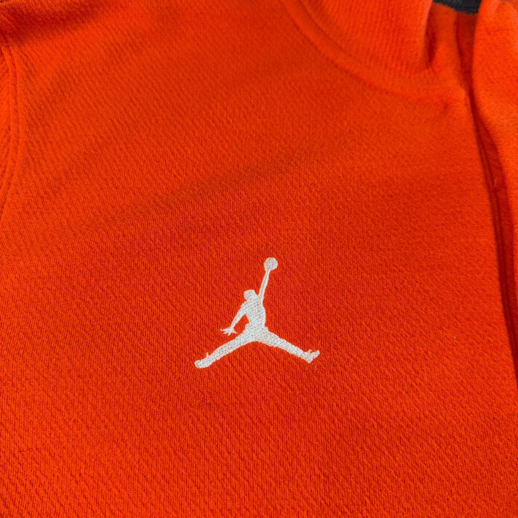 Jordan Team Dri-FIT Men M Orange Half Zip Pullover Jumpman Athletic Top