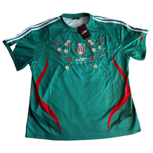Joga Bonito Mexico Embroidered Soccer Jersey Green Floral #10 Men’s L NWT