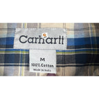 Lot 2 Carhartt S218 Plaid Shirts Mens M Regular Long Sleeve Workwear