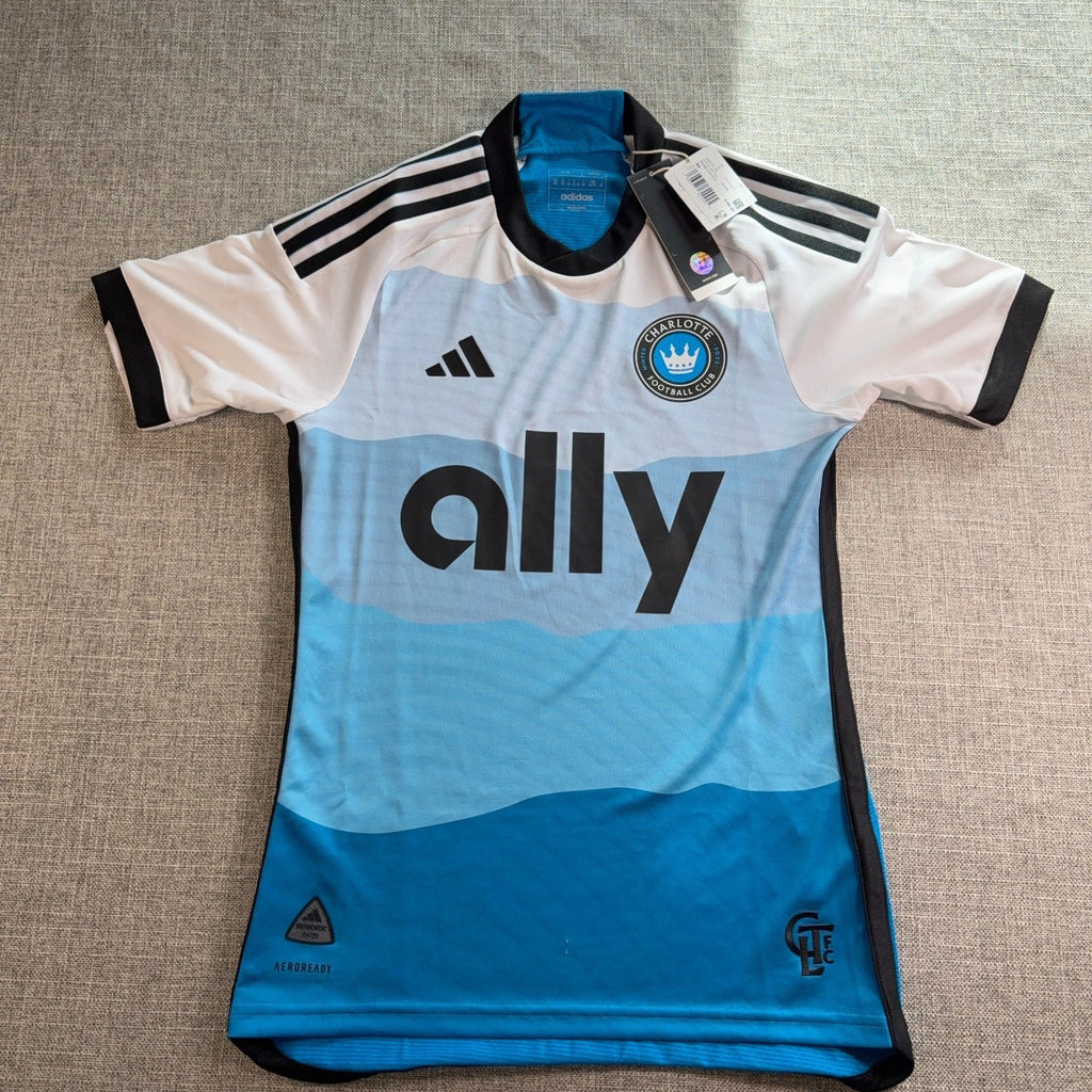Charlotte FC Adidas Authentic Jersey Mens XS NWT MLS Soccer Ally HZ6175 Blue
