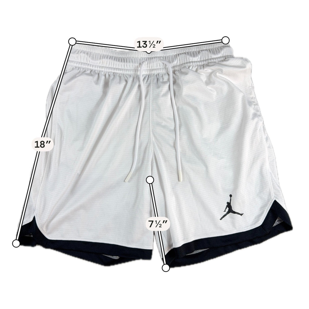 Nike Jordan Dri-FIT Mesh Basketball Shorts Men Small White Black Jumpman