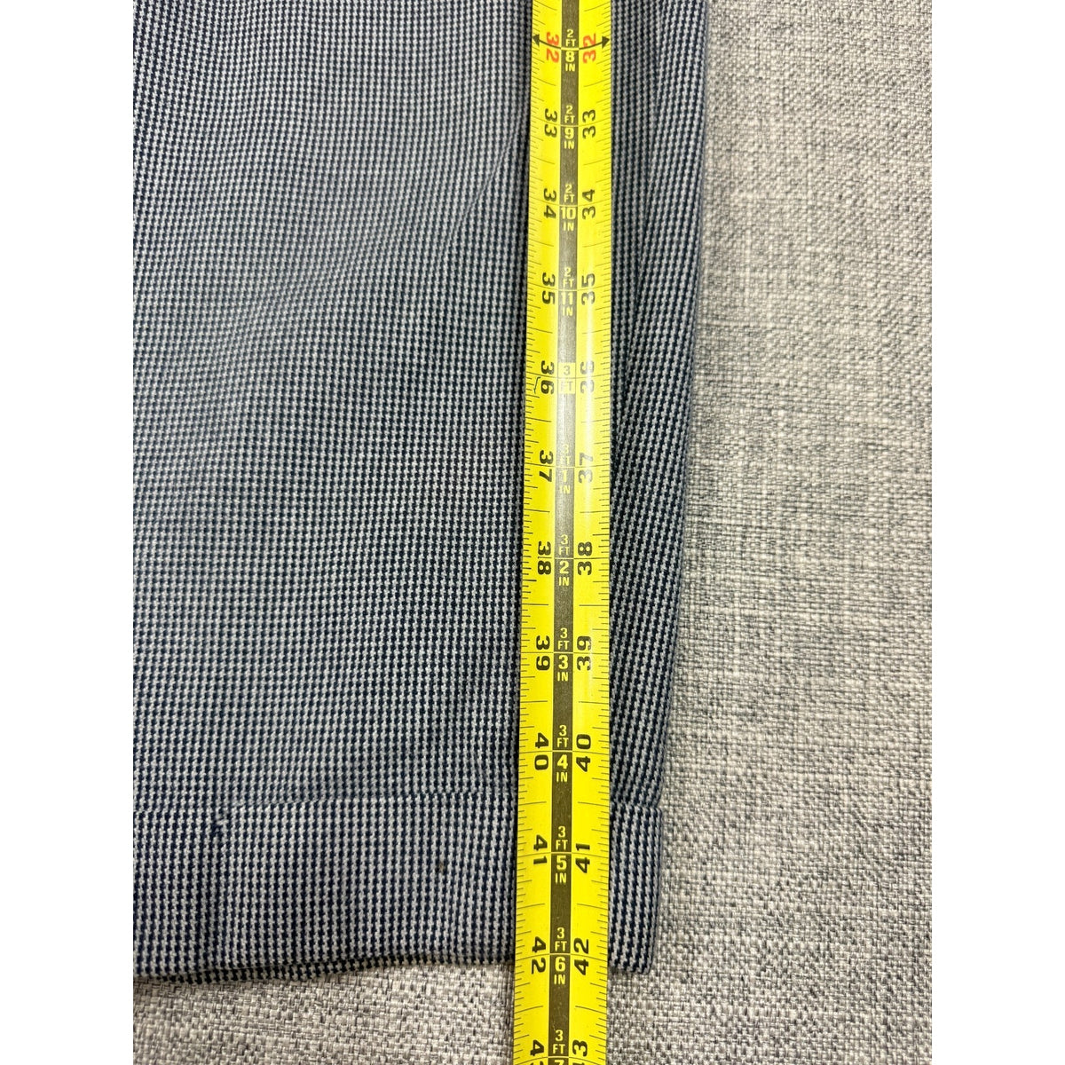 Polo Ralph Lauren Mens 46 Houndstooth Pleated Cuffed Pants Cotton Wool