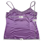 Y2K Worthington Satin Lace Camisole Set XL Purple Berry Cami Tops