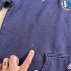 Dallas Mavericks Adidas Hoodie Blue NBA Pullover Sweatshirt No Size Tag Fits S