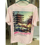 Fresh Laundry Premier Racing Tokyo Graphic T Shirt Pink Japanese Car Anime Sz L