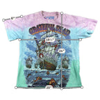 Liquid Blue Grateful Dead Ship of Fools Tie Dye T Shirt Small Double Sided