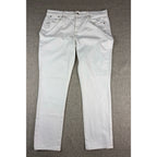 J Crew Slim Broken In Boyfriend Jeans Womens 31 White Denim Cropped 36x28
